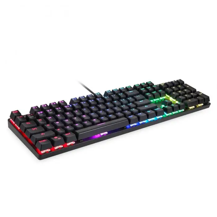 RGB Механическая Проводная игровая клавиатура оптическая мышь комбо с светодиодный подсветкой для ПК ноутбука JFlyer