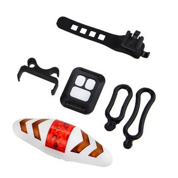

Bicycle LED Tail Light Bike Rear LED Tail Light Wireless Remote Control Turn Signals USB Rechargeable Lamp
