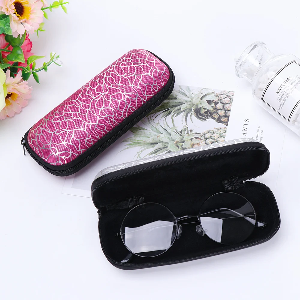 

Unisex Sunglasses Protection Case Zipper Glasses Box Striped Containers Sunglasses Case Portable Fashion Eyewear Protector