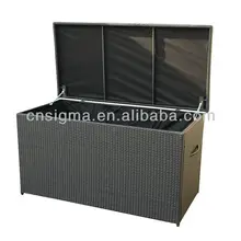 Всепогодная уличная мебель из ротанга поли ротанга ящик для хранения шкаф для хранения