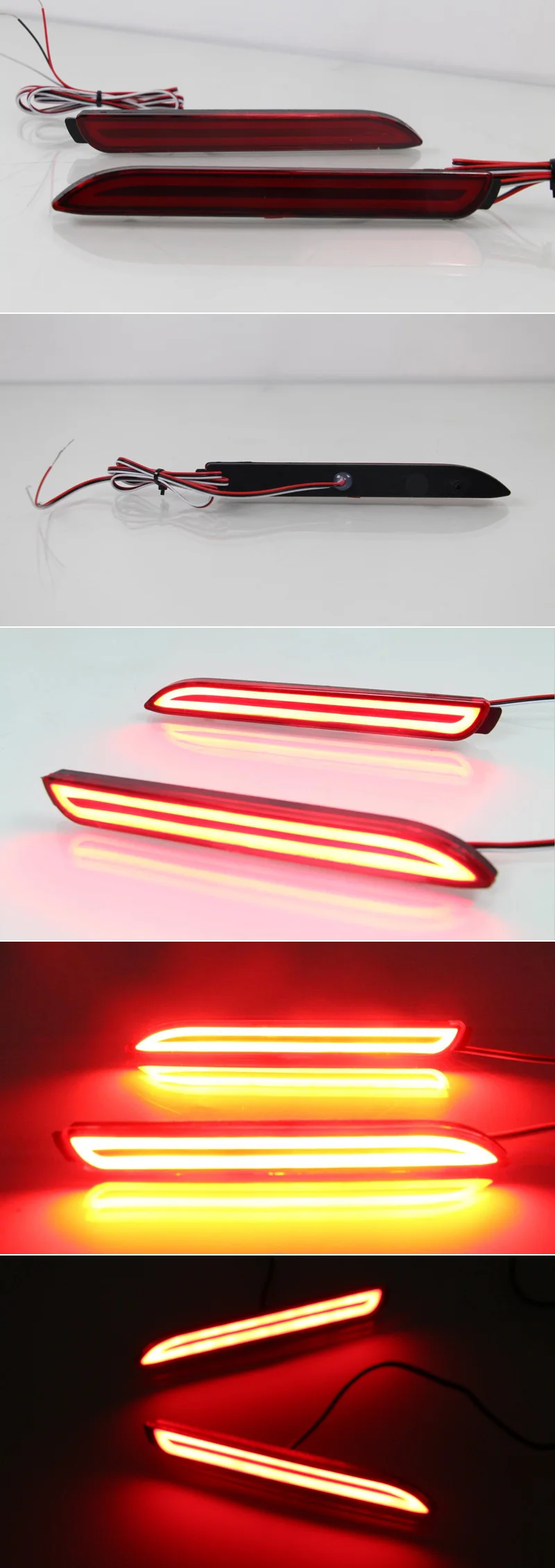Для Toyota Camry Sienna Verso Venza Vellfire Innova для Lexus NX RC задний бампер отражатель светодиодный тормозной светильник для вождения светильник s