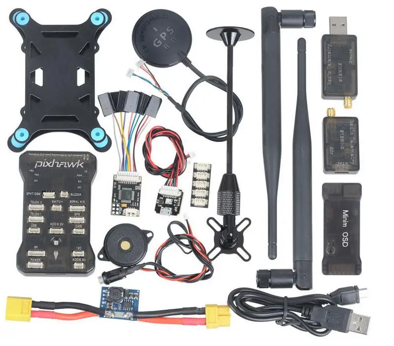 

Pixhawk PX4 Pixpilot 2.4.7 (upgrated PIX 2.4.6) open-hardware Autopilot with Neo M8N GPS 433mhz Data transmission Module 500MW