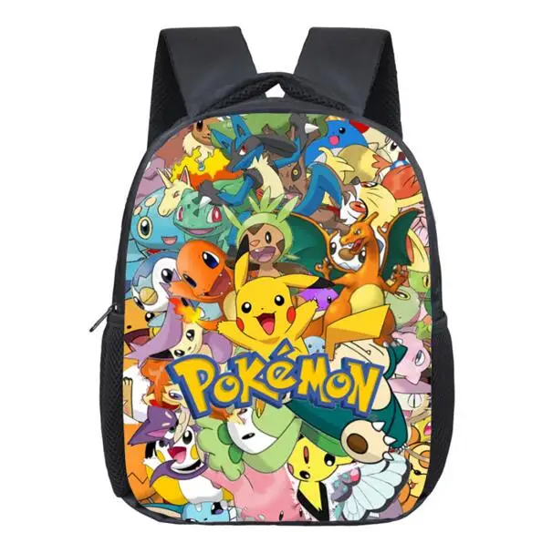 Anime Pokemon Backpack Pocket Monster School Bag Ash Ketchum/Pikachu School Backpacks Girls Boys
