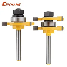 

2 Pieces 1/4-Inch Shank Matched Tongue and Groove Router Bit Set