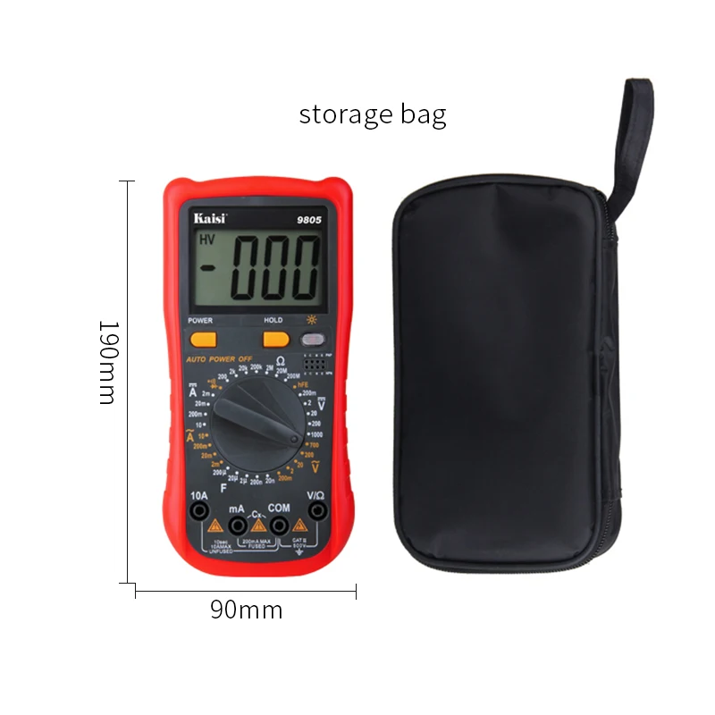 

kaisi 9805 Professional LCD Digital Multimeter Electrical Handheld Digital Multimeter Tester Multimetro Ammeter Multitester