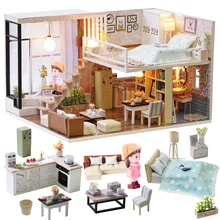 Cutebee кукольный дом мебель миниатюрный кукольный домик DIY миниатюрный дом комната коробка театр игрушки для детей наклейки DIY кукольный домик E