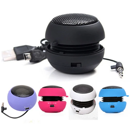 

Steel Net Hamburger Burgers 3.5mm Mini Portable Speaker Loudspeaker Box with USB Charging Cable for Mobile Phone Tablet Laptop