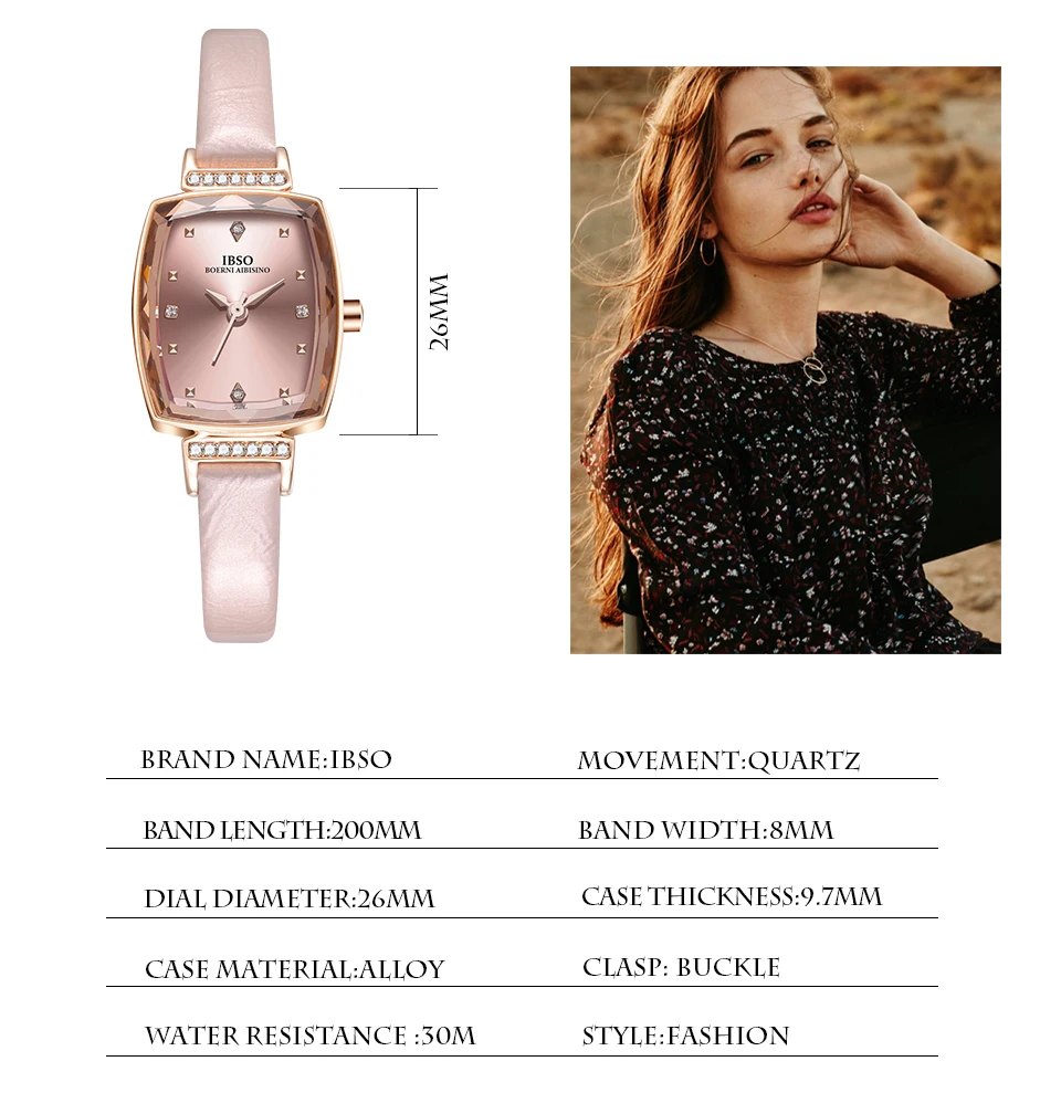 2018 Female Watch Purple Small Luxury Fashion Rectangular Watches for Women 06