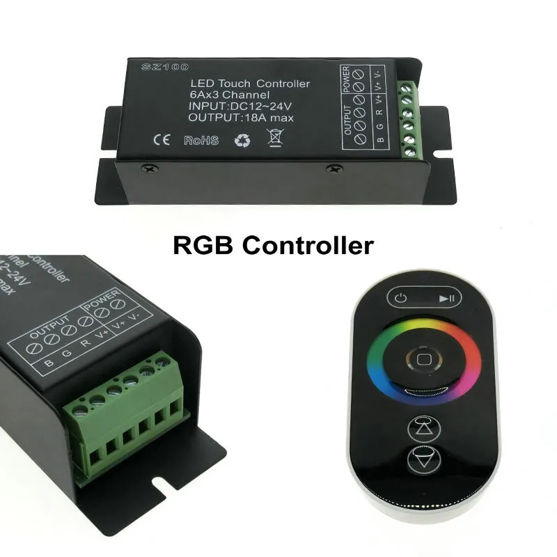 Touch светодиодный RGB Управление Лер RF Беспроводной удаленного Управление RGB/КТ/DIM DC12-24V светодиодный Управление Лер диммер для светодиодный