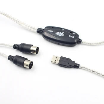 

Digital USB IN-OUT MIDI Interface Cable Converter PC to Music Keyboard Cord