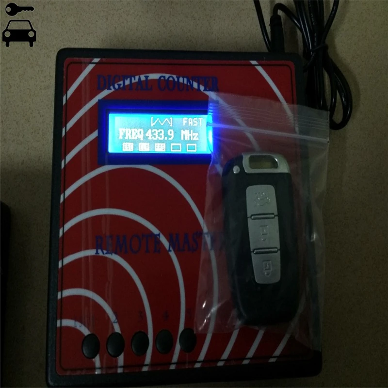 Online Contador Digital control remoto maestro puerta llave programador remoto llave frecuencia medidor fijo rodando copiadora RF mando a distancia