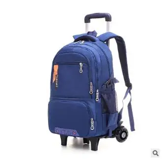 ZIRANYU школьный рюкзак с колесиками сумки для мальчиков детские рюкзаки для школы детские рюкзаки на колесиках студенческие рюкзаки с колесиками - Цвет: 2 Wheels blue