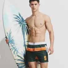 Мужская сухая короткая одежда с карманами пляжная одежда синяя полоса M 2XL