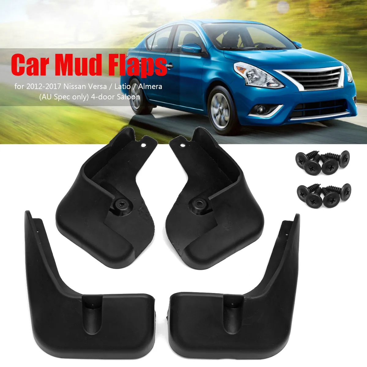 

4Pcs Car Fender for Nissan Versa Sedan 2012-2017 Front Rear Mud Flaps Splash Guards Auto Mudflaps Mudguards Accessories