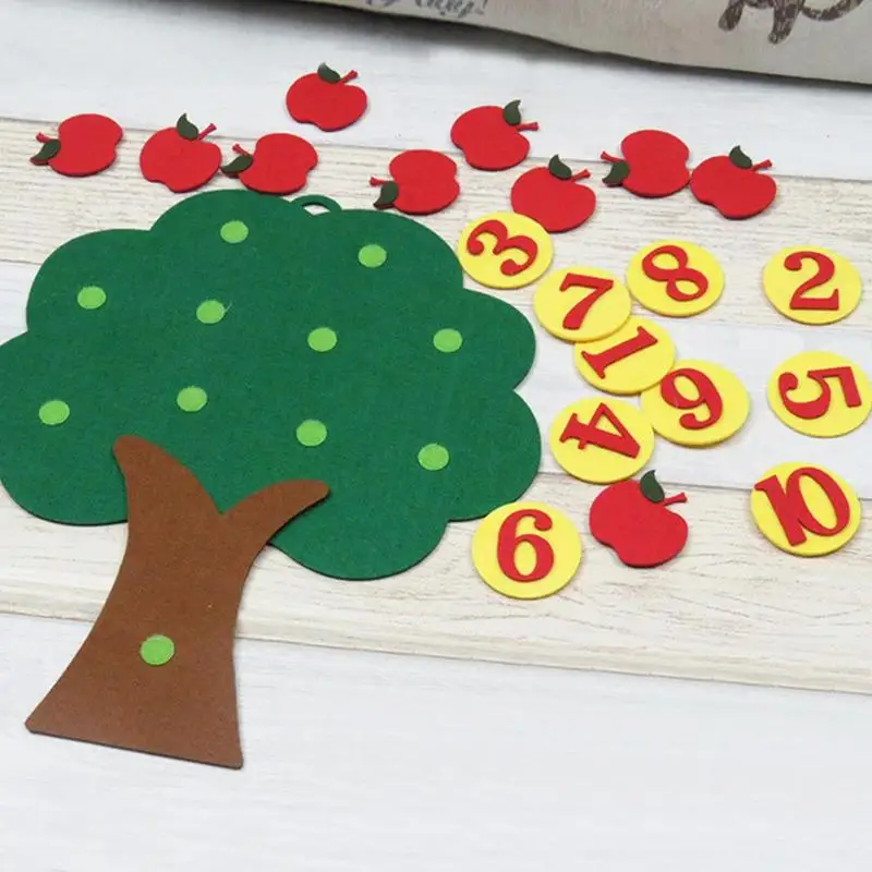 Обучающие средства деревья математические игрушки обучение детский сад Руководство Diy ткань Развивающие Игрушки для раннего обучения учебное руководство