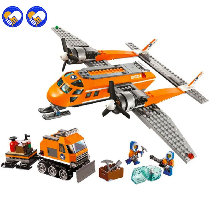 

391pcs New Arctic Supply Plane Compatible legoinglys Building Blocks Toy Kit DIY Educational Children Christmas Birthday Gifts