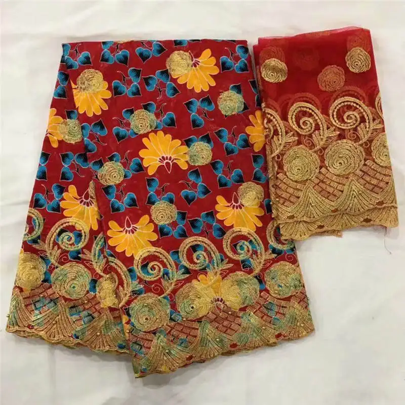 

DF!african bazin riche fabric stones jacquard basin brode getzner 5+2 yards tulle lace scarf fabric for dress 2019 ! P31290