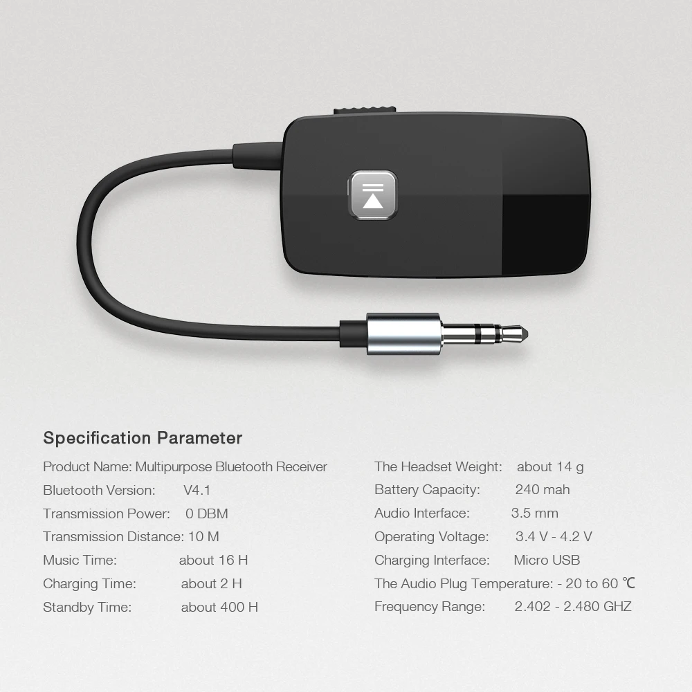 Bluetooth 4,2 приемник портативный беспроводной аудио адаптер с 3,5 мм RCA разъем для домашнего стерео потокового воспроизведения музыки или автомобильный динамик