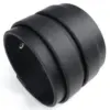 Bracelet manchette large en cuir véritable noir pour hommes, Punk Rock, convient de 7 à 8.5 pouces ► Photo 3/4