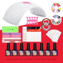 Маникюрный набор маникюрных инструментов 36 Вт лампа для маникюра гель лак для ногтей Полупостоянный комплект инструментов для маникюра отмачиваемый маникюрный набор