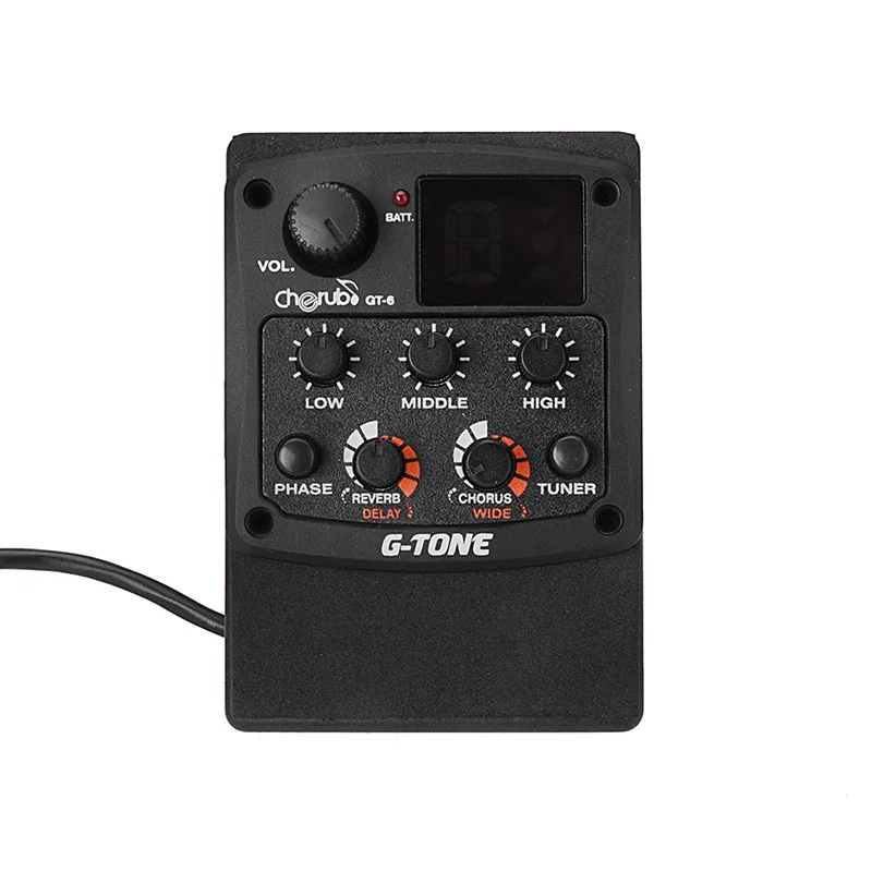 الكروب GT-6 قيثارة Preamp بيزو بيك اب تردد تأخير جوقة 3 الفرقة مكافئ المعادل LCD موالف واسعة تأثير الموسيقية أداة الكروب GT-6 قيثارة Preamp بيزو بيك اب تردد تأخير جوقة 3 الفرقة مكافئ المعادل LCD موالف واسعة تأثير الموسيقية أداة