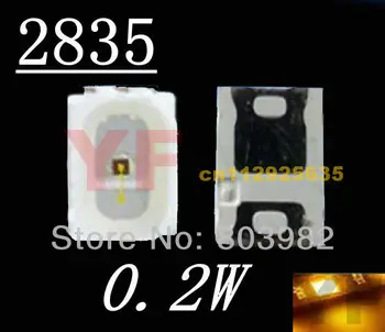 

Free shipping Yellow 0.2w PAR light diode 2835 package smd led 14-18M(CHIP LED)