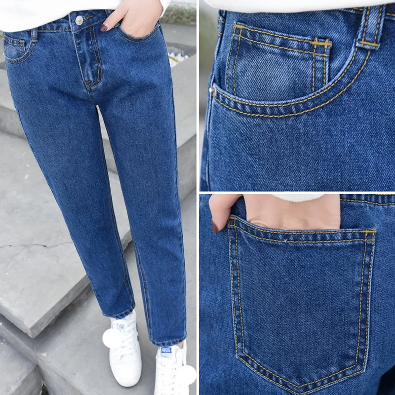 Jeans for Women mom Jeans High Waist Jeans Woman High Elastic plus size Stretch Jeans female washed denim skinny pencil pants