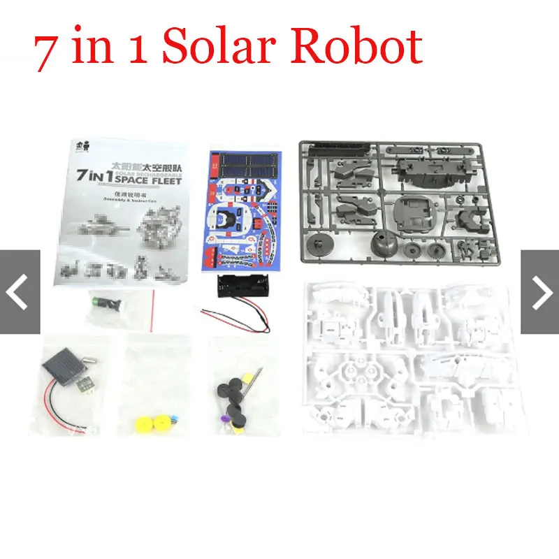 7 в 1 робот на солнечной батарее, Обучающий Набор для творчества, игрушка на солнечных батареях, солнцезащитный крем, энергетический аккумулятор, головоломка, монтируемый автомобильный гаджет, Космический парк