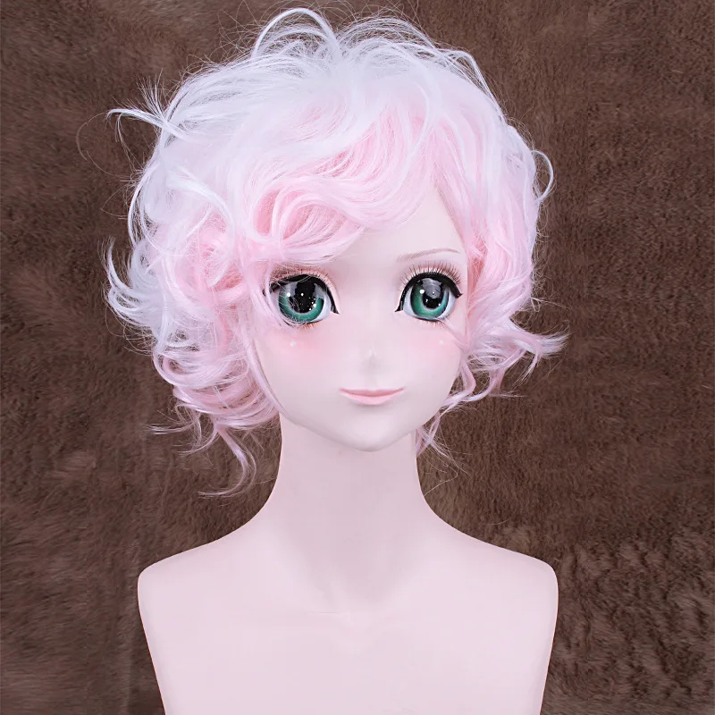 

Danganronpa Komaeda Nagito Wig Cosplay Costume Dangan Ronpa Men Short Synthetic Wavy Hair Halloween Party Wigs