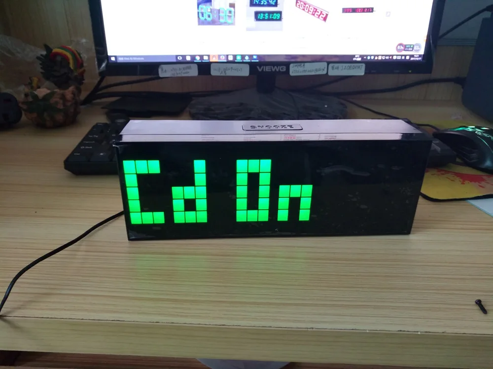 Светодиодный цифровой будильник часы-таймер с обратным отсчетом большие зеленые цифры для удобного просмотра Большой размер с секундным дисплеем зеленый светодиодный