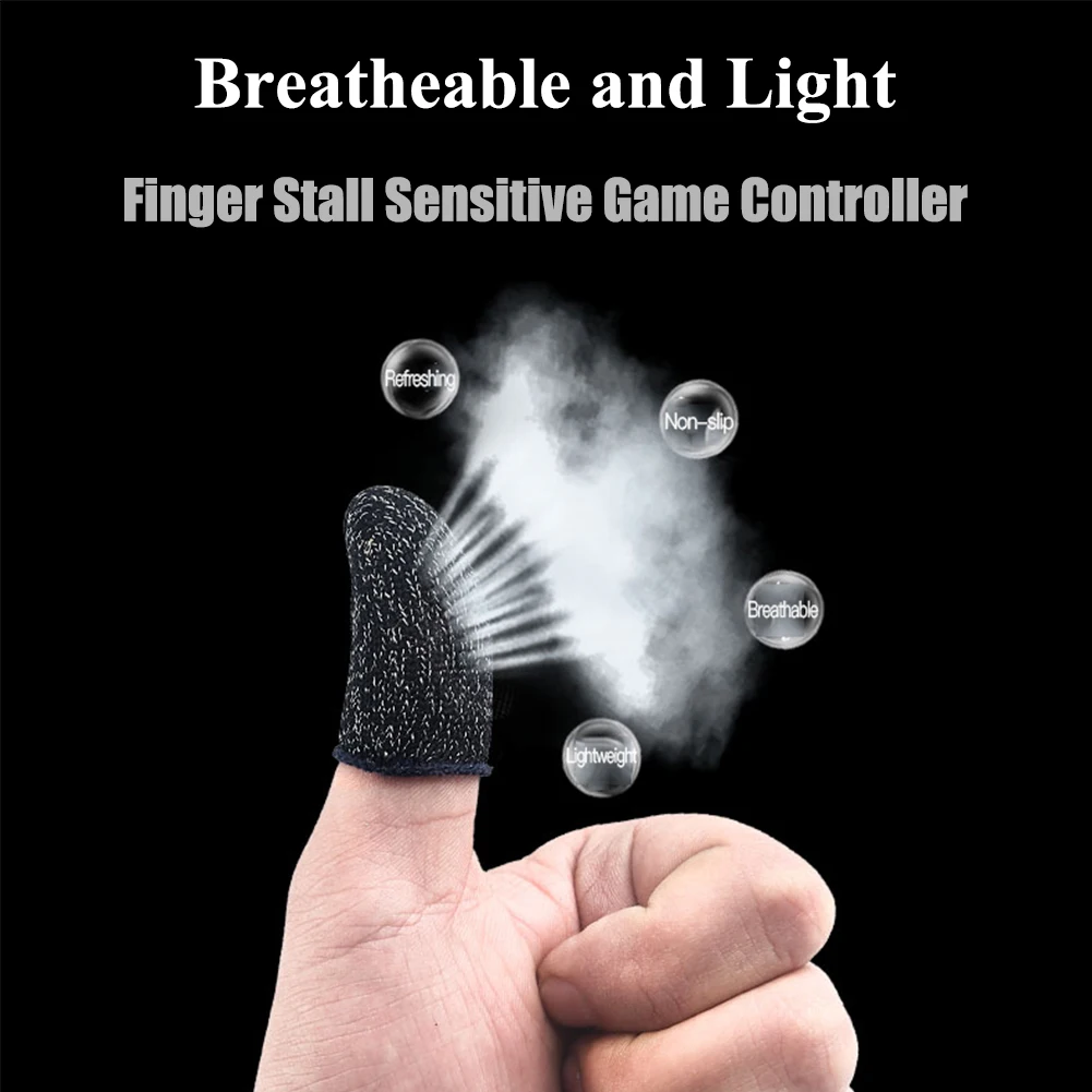1 пара мобильных игр Finger Cots для PUBG стойло чувствительный Sweatproof дышащий нарукавник игровые аксессуары для iPhone iOS Android