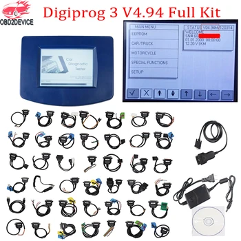 

Top Digiprog 3 V4.94 Full Set All Cable Odometer Correction Digiprog III Mileage Adjustment Tool for Multi-Brand Cars