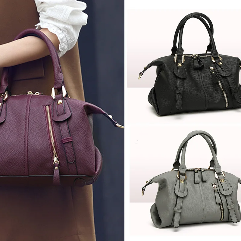 

2019 New Women Shoulder Bag PU Leather Vintage Messenger Handbag Motorcycle Crossbody Bags FA$B Women bag