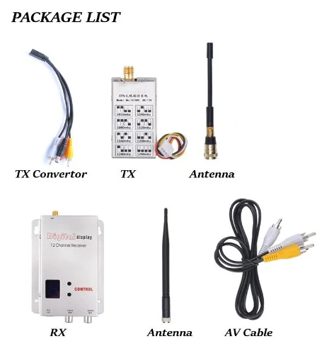 Светильник, вес 30 г, 1,2 г, 1 Вт, беспроводная передача видео, 8-канальный av-передатчик, 12CH приемник, FPV комбинированный передатчик, без мощности, без упаковки