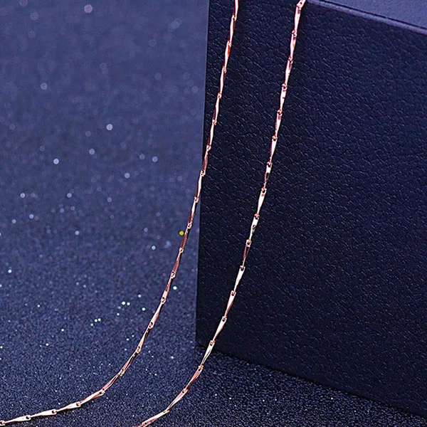 RE 45 см DIY женские ожерелья-цепочки дружественные медные волны/змея/коробка цепочки ювелирные изделия бусины для подвесных аксессуаров розовое золото J40 - Metal Color: G184