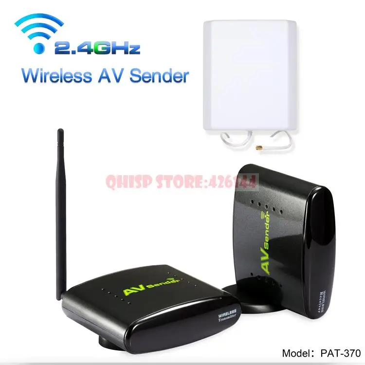 PAT 370 2.4GHz 500m Wireless AV A/V Audio Video Sender Transmitter and