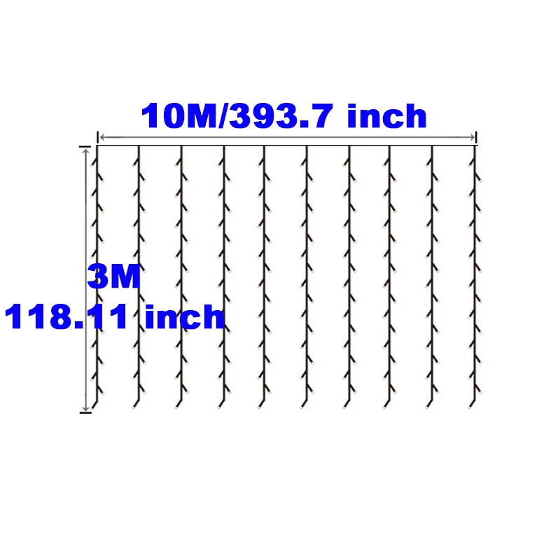 2x2/3x2,5/10x3 м Сосулька Светодиодный Сказочный занавес гирлянда Рождественские украшения для вечерние, новогодние, Свадебные огни праздничное освещение - Испускаемый цвет: V