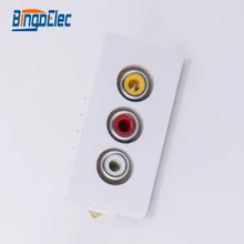 Bingoelec ЕС/Великобритания стандарт CE сертификация самодельное гнездо белый/черный/золотой цвет опционально 1/2 аудио и видео розетка часть, без рамки