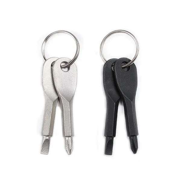 

camping survival Multi-function Outdoor EDC Composite Key Ring Tool with Keys and Crossscrewdriver and screwdriver