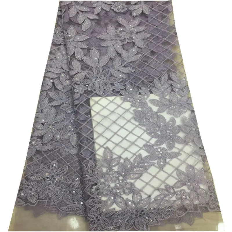 

african lace fabrics 5yard with sequins mesh lace fabric 2019 high quality african lace fabric for wedding dresses xc-2202