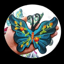 1-2pcs Tamanho Grande Borboleta Patch Ferro em Dança Vestido T-shirt Jaqueta Patch Bordado Roupas Applique Acessório Variedade escolha