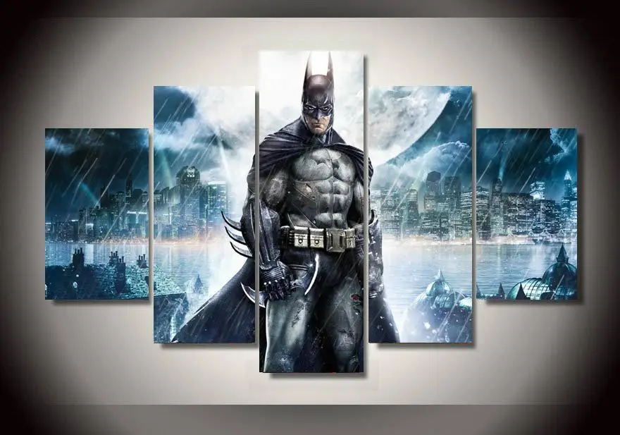 5 piece Canvas Painting Batman Movie canvas poster print for living