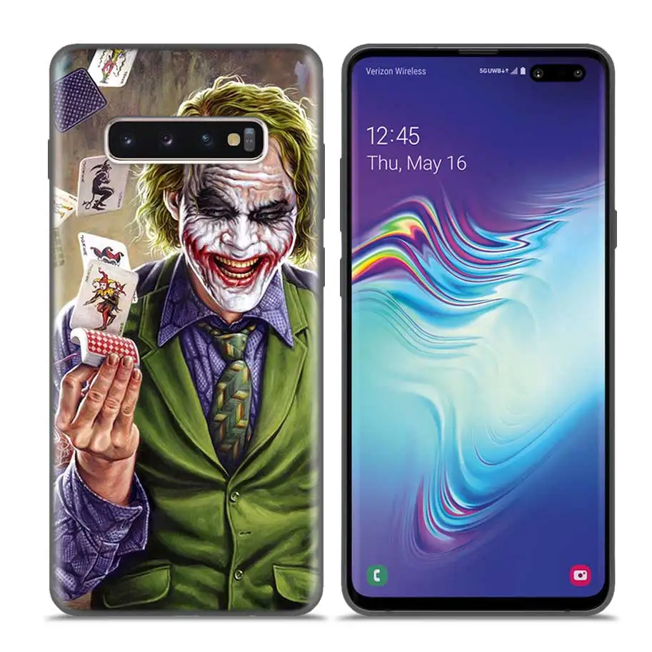 Чехол Coque для samsung Galaxy S10 S9 S8 Plus 5G A30 A50 A70 A40 A20 A10 Note 8 9 10 чехол-накладка с изображением Бэтмена Джокера Темный нож