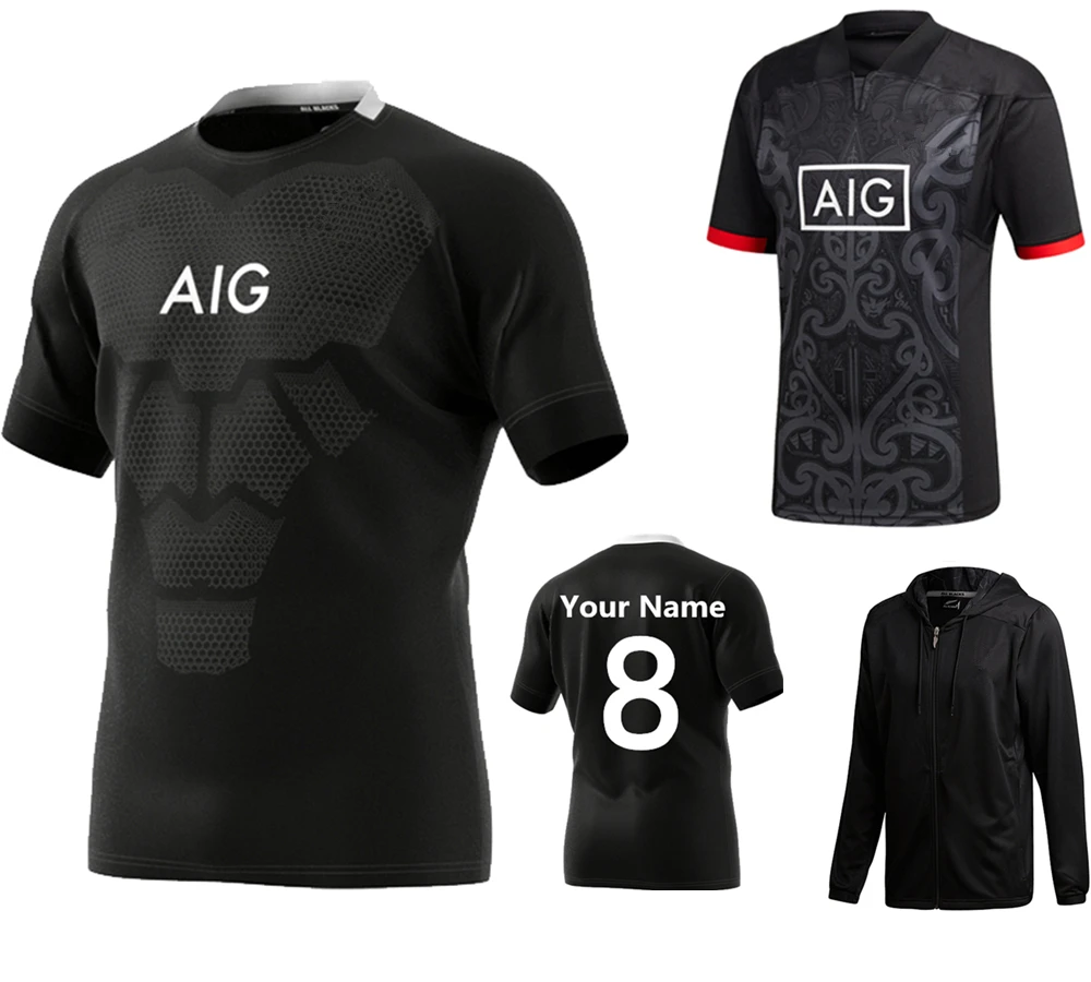 

Custom name numbe 2019 New Zealand Super rugby Jerseys HOME away League shirt Maori Rugby Jersey shirts big size 5XL