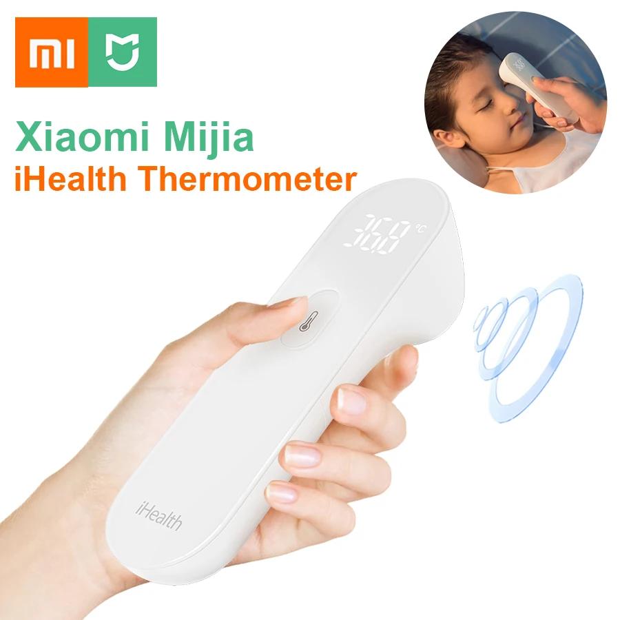 Günstige Original Xiaomi Mijia iHealth Thermometer Digital Fieber Infrarot Baby Kinder Nicht Kontaktieren Stirn Temperatur Tester Messung