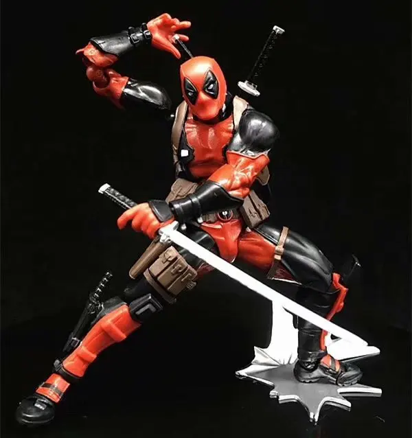 

New hot ! 15CM Superheros Revoltech Series 001 Deadpool PVC Action Figure Collectible Model Kids Model Toy
