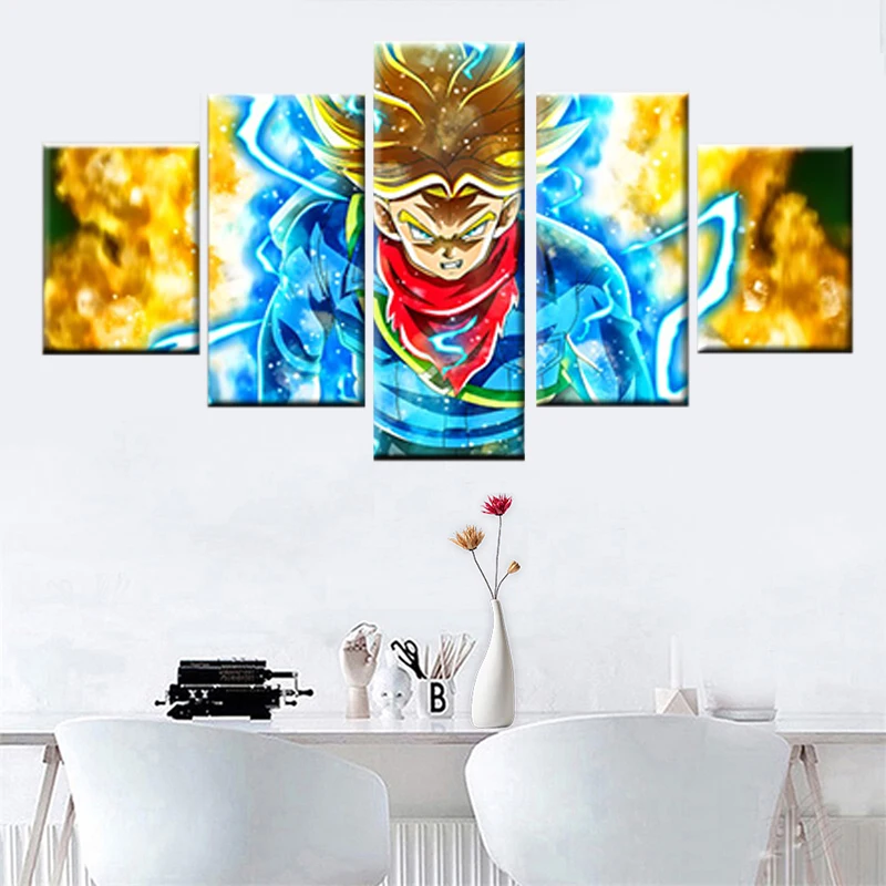 

Super Dragon Ball Canvas Print Children's Room Wall Art Poster Decoration HD Picture Artwork Poster 5 Panel