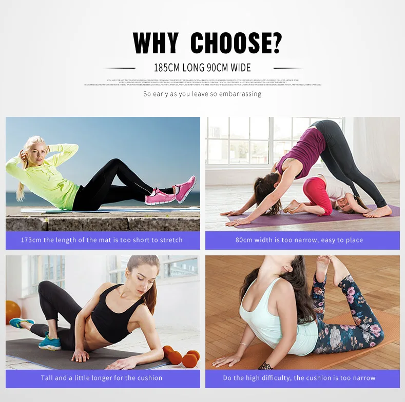 Yoga коврик расширение Танцы коврик для фитнеса высокого качества утепленные Нескользящие женская спортивная начинающих