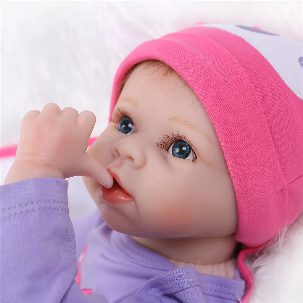 

May baby #5001 Real Newborn Handmade Lifelike Baby Doll Silicone Clothes Body 22'' 55cm Xmas Gift drop shopping