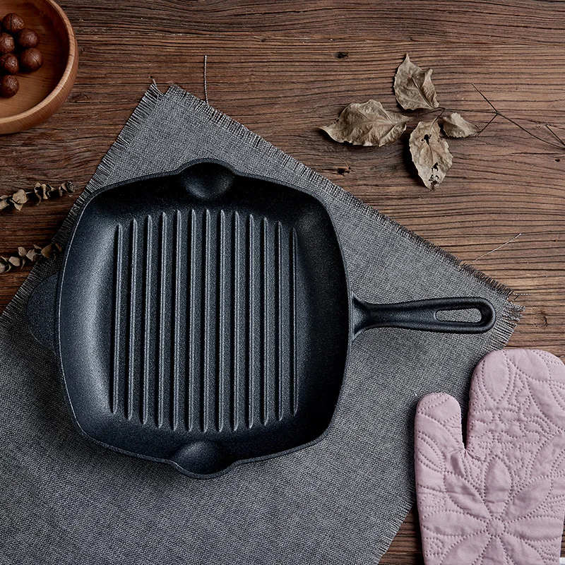 Specialty cast iron steak pan frying pan frying steak uncoated non